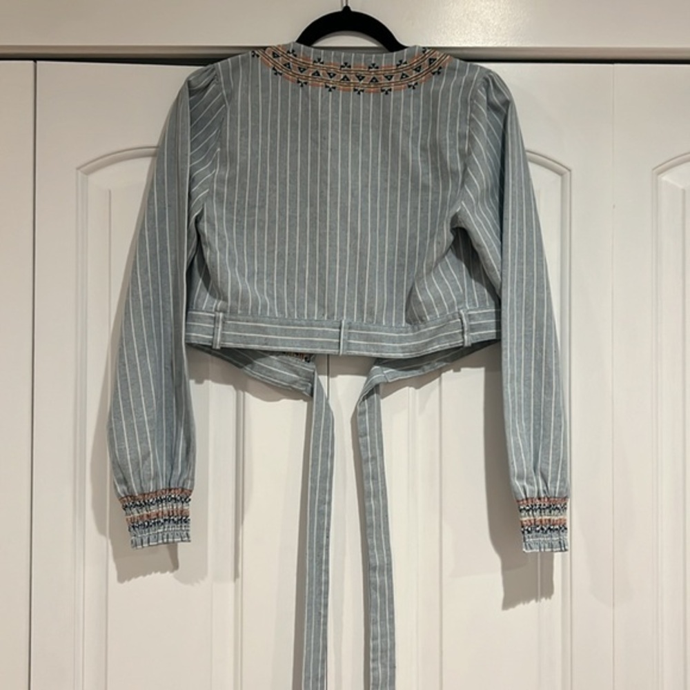 Miss me small denim wrap top embroidered - Picture 5 of 5